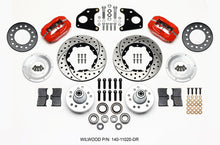 Cargar imagen en el visor de la galería, Wilwood Forged Dynalite Front Kit 11.00in Drilled Red 62-72 CDP B &amp; E Body-Drum