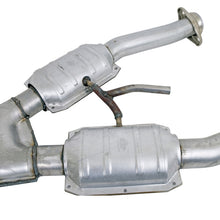 Cargar imagen en el visor de la galería, BBK 79-93 Mustang 5.0 Short Mid X Pipe w Catalytic Converters 2-1/2 For Automatic Long Tube Headers