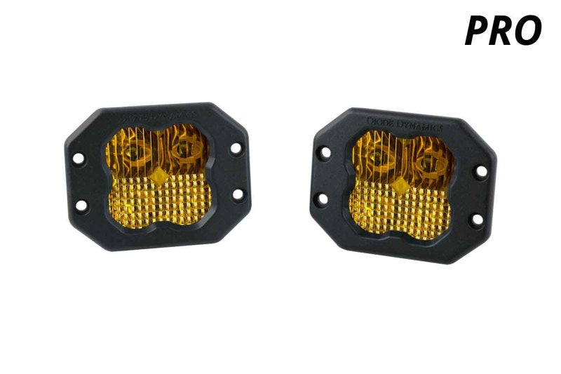 Diode Dynamics SS3 Pro ABL - Yellow Driving Flush (Pair)