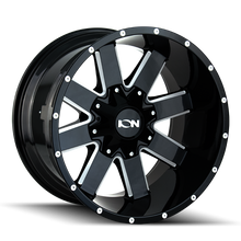 Cargar imagen en el visor de la galería, ION Type 141 18x9 / 5x127 BP / 0mm Offset / 87.1mm Hub Gloss Black Milled Wheel