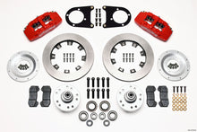 Cargar imagen en el visor de la galería, Wilwood Dynapro 6 Front Hub Kit 12.19in Red 37-48 Ford Psgr. Car Spindle