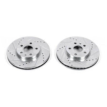 Cargar imagen en el visor de la galería, Power Stop 08-14 Cadillac CTS Front Evolution Drilled &amp; Slotted Rotors - Pair