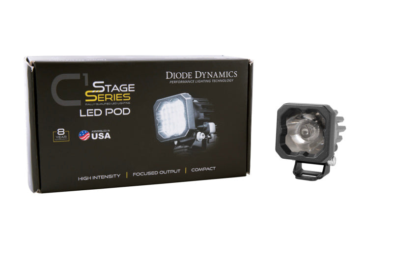 Diode Dynamics Stage Series C1 LED Pod Pro - White Spot Standard RBL Each