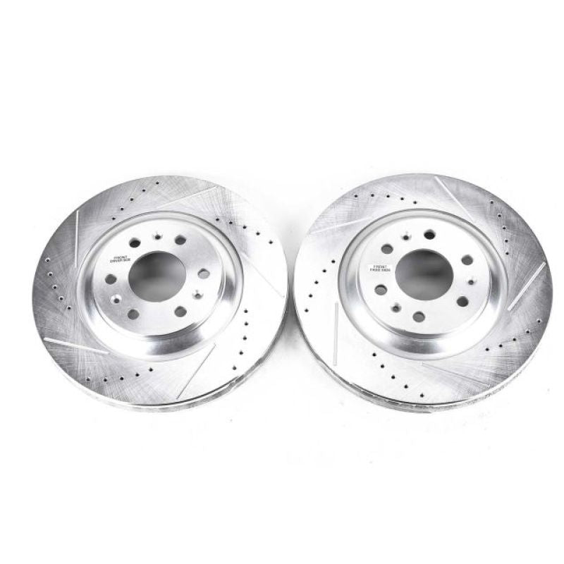 Power Stop 04-09 Cadillac SRX Front Evolution Drilled & Slotted Rotors - Pair