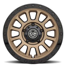 Cargar imagen en el visor de la galería, ICON Hulse 18x9 / 5x150 / 25mm / 6in BS Satin Bronze w/ Gloss Black Lip