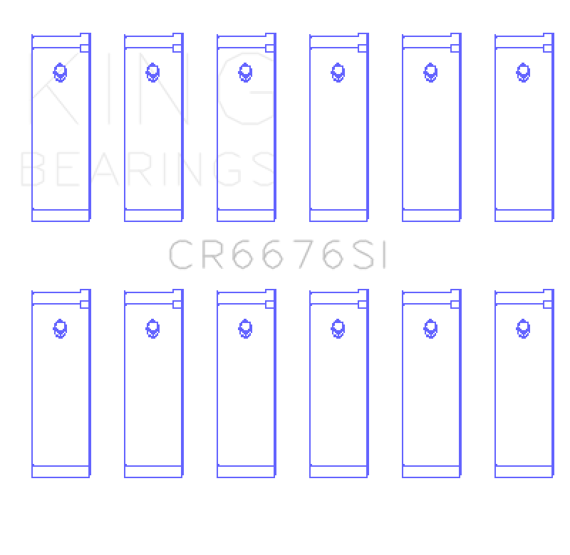 King Engine Bearings Nissan Rb30/Vg30 (Size +0.75mm) Connecting Rod Bearing Set