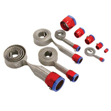 Cargar imagen en el visor de la galería, Spectre MagnaBraid 304SS Braided Sleeving Kit - Red/Blue End Caps