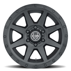 ICON Rebound 18x9 / 5x5in / -12mm / 4.5in BS Double Black Wheel