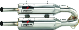 DragonFire Racing Exhaust - Fits Polaris Rzr Xp/Xp4 1000 Dual Slip On