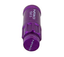 Cargar imagen en el visor de la galería, NRG 700 Series M12 X 1.5 Steel Lug Nut w/Dust Cap Cover Set 21 Pc w/Locks &amp; Lock Socket - Purple