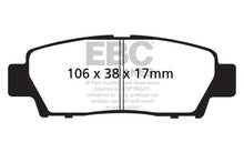 Cargar imagen en el visor de la galería, EBC 95-96 Toyota Avalon 3.0 Yellowstuff Rear Brake Pads
