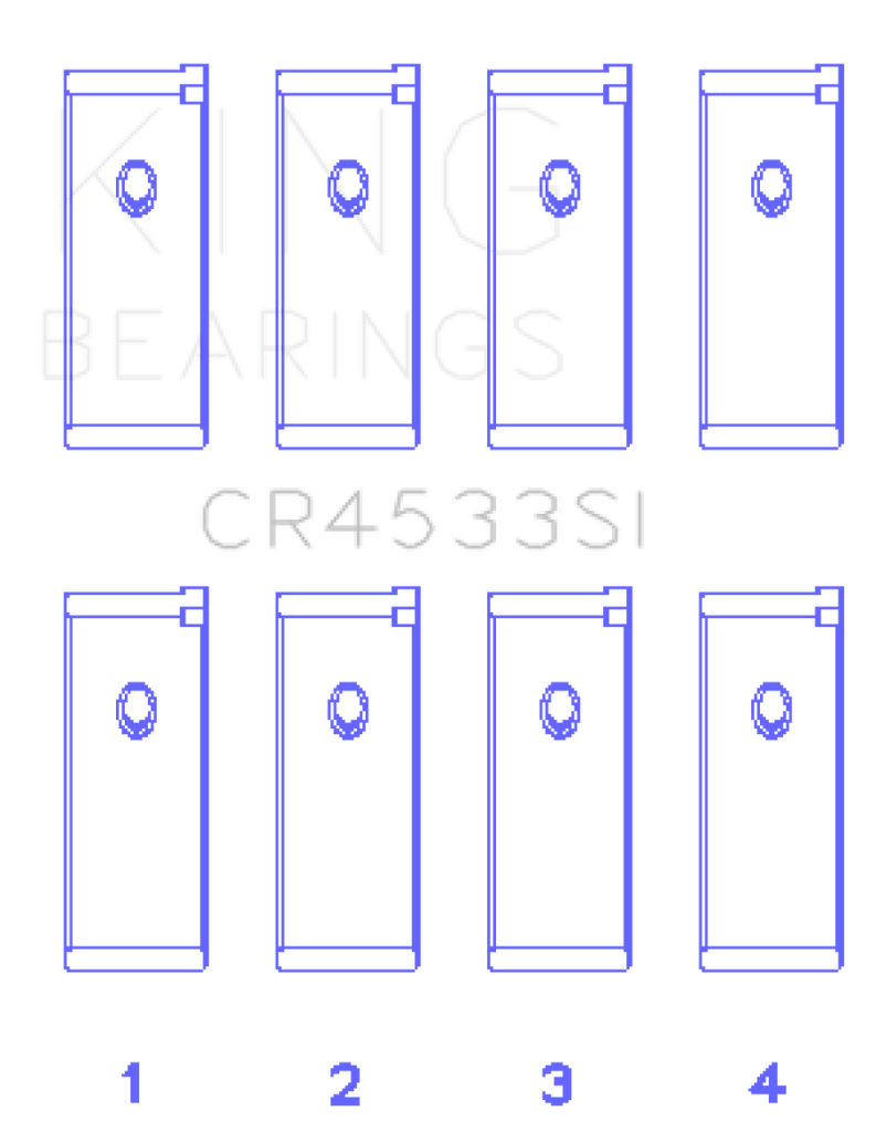 King Engine Bearings Nissan QR25DE DOHC 16 Valves (Size +0.75) Rod Bearing Set