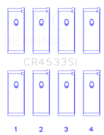 King Engine Bearings Nissan QR25DE DOHC 16 Valves (Size +0.75) Rod Bearing Set