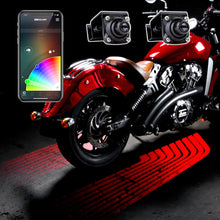 Cargar imagen en el visor de la galería, XK Glow Curb FX Bluetooth XKchrome App Waterproof LED Projector Welcome Light Angel Wing Style 2pc