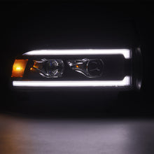 Cargar imagen en el visor de la galería, AlphaRex 94-01 RAM 1500 LUXX LED Proj Headlights Blk w/Activ Light/Seq Signal/SB DRL
