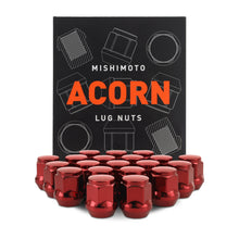 Cargar imagen en el visor de la galería, Mishimoto Steel Acorn Lug Nuts M12 x 1.5 - 20pc Set - Red