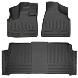 Husky Liners 08-20 Dodge Grand Caravan Weatherbeater Front & 2nd Seat Floor Liners - Black