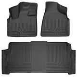 Husky Liners 08-20 Dodge Grand Caravan Weatherbeater Front & 2nd Seat Floor Liners - Black