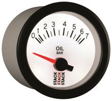 Cargar imagen en el visor de la galería, Autometer Stack 52mm 0-7 Bar M10 Male Electric Oil Pressure Gauge - White