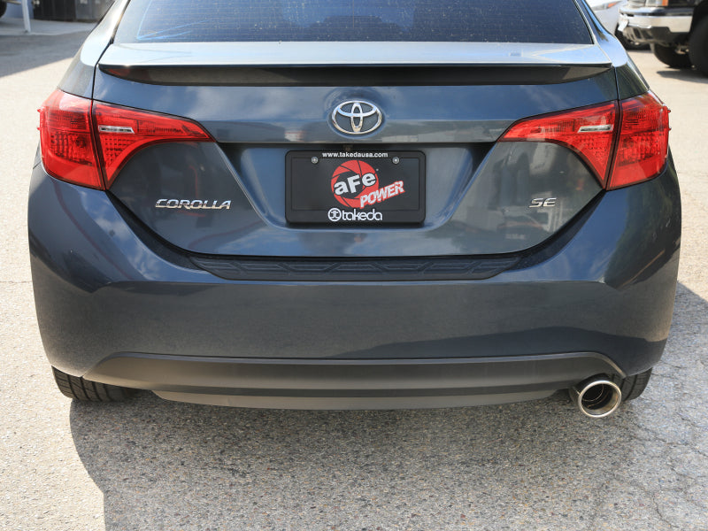 aFe 14-19 Toyota Corolla 1.8L Takeda 2.5in 304SS Axle-Back Exhaust w/ Polished Tip