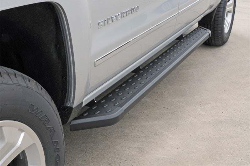 Deezee 99-23 Chevrolet/GMC/Dodge/Ford Full Size Running Board CrewCab Truck Board (Blk Trim)