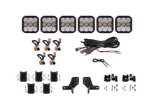 Cargar imagen en el visor de la galería, Diode Dynamics Bronco SS5 6-Pod CrossLink Grille Lightbar Kit Sport - White Combo
