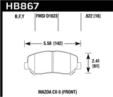 Cargar imagen en el visor de la galería, Hawk 13-16 Mazda CX-5 HPS 5.0 Front Brake Pads