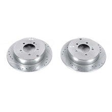 Cargar imagen en el visor de la galería, Power Stop 09-15 Mitsubishi Lancer Rear Evolution Drilled &amp; Slotted Rotors - Pair