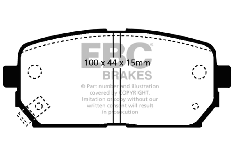 EBC 07-10 Kia Rondo 2.4 Redstuff Rear Brake Pads