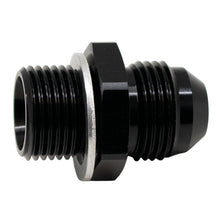 Cargar imagen en el visor de la galería, DeatschWerks 8AN Male Flare to M18 X 1.5 Male Metric Adapter (Incl Washer) - Anodized Matte Black