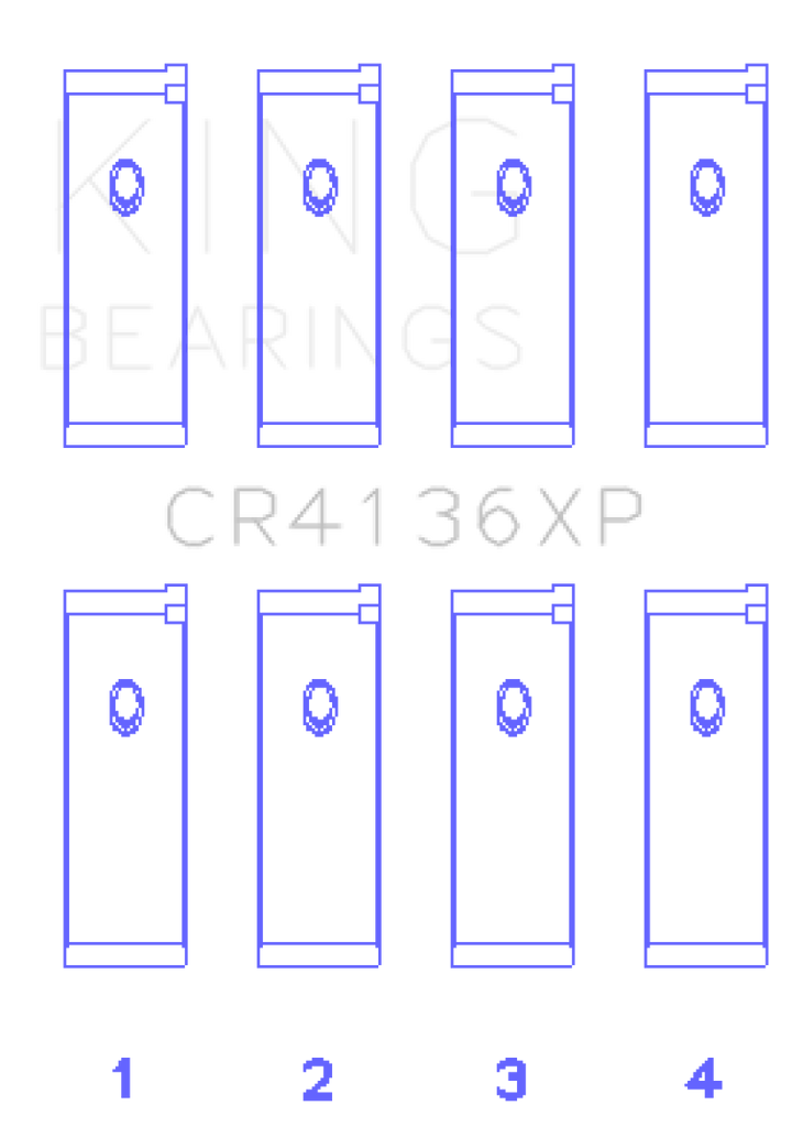 King Engine Bearings Nissan SR20DE/DET RWD (2.0L) (Size .026) Connecting Rod Bearing Set