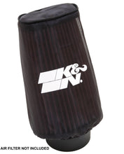 Cargar imagen en el visor de la galería, K&amp;N Filter Wrap Drycharger Oval Tapered Black - 3.25in Base I/S Width x 2.5in Top I/S Width x 7in H