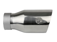 Cargar imagen en el visor de la galería, aFe MACH Force-Xp Univ 304 SS Double-Wall Clamp-On Exhaust Tip - Polished - 3in Inlet - 4.5in Outlet