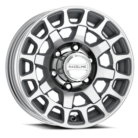Raceline 873MC Backcountry Trailer 15x5in / 5x4.5 BP / 0mm Offset / 3.19mm Bore - Machined