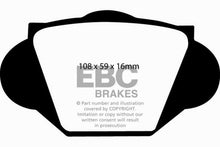 Load image into Gallery viewer, EBC 59-62 Mg MGA 1.6 Greenstuff Front Brake Pads