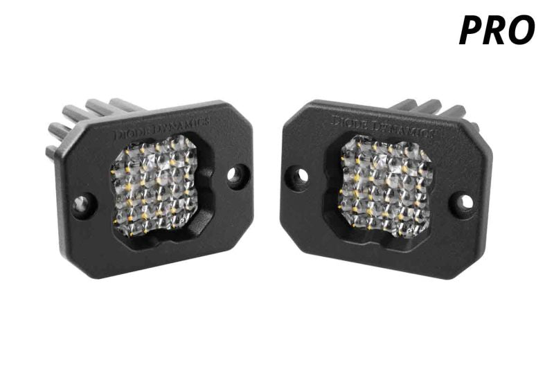 Diode Dynamics Stage Series C1 LED Pod Pro - White Flood Flush WBL (Pair)