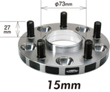 Project Kics 12X1.50 HUB60MM 5x114.3 Wide Tread Spacers - 15MM