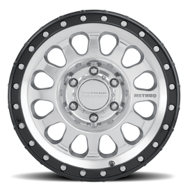 Method MR315 17x8.5 +25mm Offset 8x6.5 130.81mm CB Polished Wheel - Gloss Black Lip