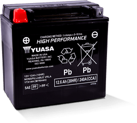 Yuasa YTX14AH Maintenance Free AGM 12-Volt Battery