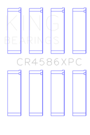 King Engine Bearings Mitsubishi 4B11T (Size 0.25) Coated Performance Rod Bearing Set