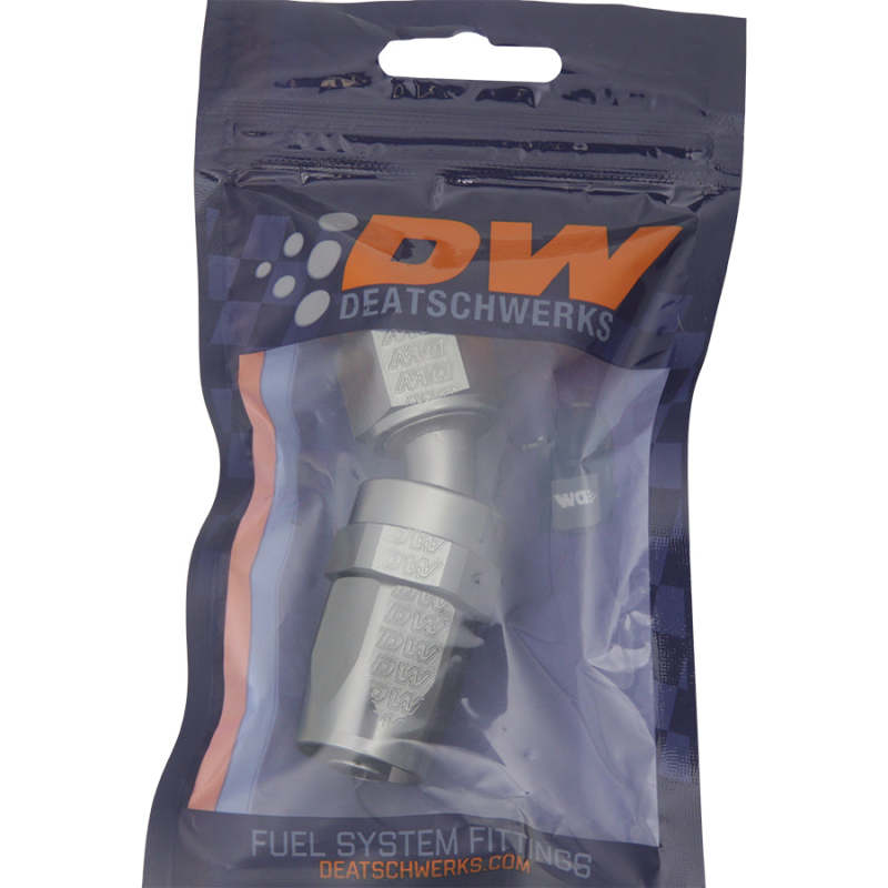 DeatschWerks 8AN Female Swivel 30-Degree Hose End CPE - Anodized Titanium