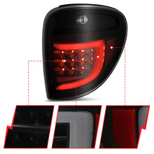 Cargar imagen en el visor de la galería, ANZO 2004-2007 Dodge Grand Caravan LED Tail Lights w/ Light Bar Black Housing Smoke Lens