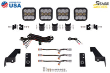 Cargar imagen en el visor de la galería, Diode Dynamics Jeep JL SS5 4-Pod CrossLink Grille Lightbar Kit Sport - White Combo