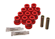 Cargar imagen en el visor de la galería, Energy Suspension 55 Chevy Bel Air Red Rear Leaf Spring Bushing Set
