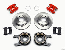 Cargar imagen en el visor de la galería, Wilwood D154 P/S Park Brake Kit Red Chevy 12 Bolt 2.75in Off w/ C-Clips