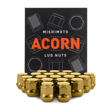 Cargar imagen en el visor de la galería, Mishimoto Steel Acorn Lug Nuts M12 x 1.5 - 20pc Set - Gold