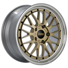 Load image into Gallery viewer, BBS LM 19x8.5 5x112 ET25 PFS Gold Center Diamond Cut Lip Wheel - 82mm PFS/Clip Required