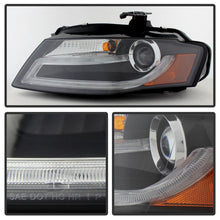 Cargar imagen en el visor de la galería, Spyder Audi A4 09-12 Projector Headlights Xenon/HID Model Only - DRL LED Blk PRO-YD-AA408-HID-DRL-BK