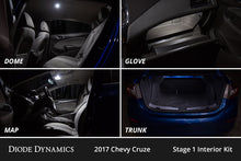 Cargar imagen en el visor de la galería, Diode Dynamics 11-15 Chevrolet Cruze Interior LED Kit Cool White Stage 1