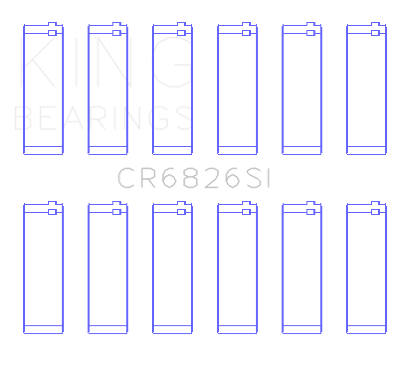 King Engine Bearings HolDEn 175/190 3.6L (Size +0.75mm) Connecting Rod Bearing Set